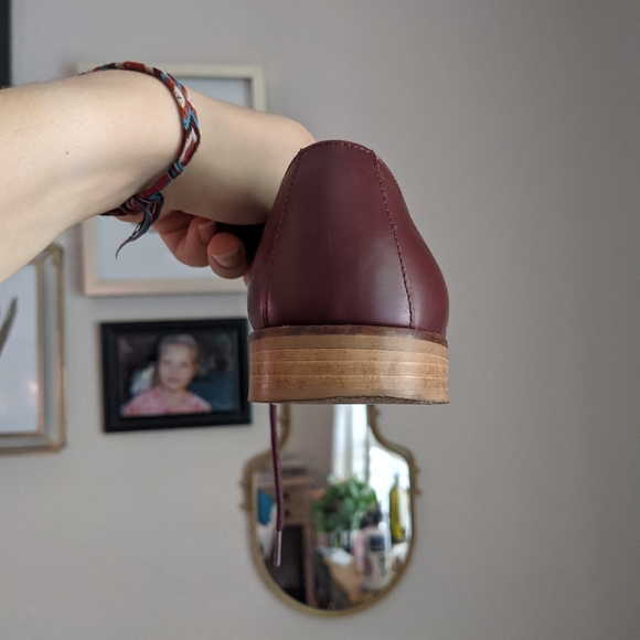 Everlane maroon Italian leather Oxfords